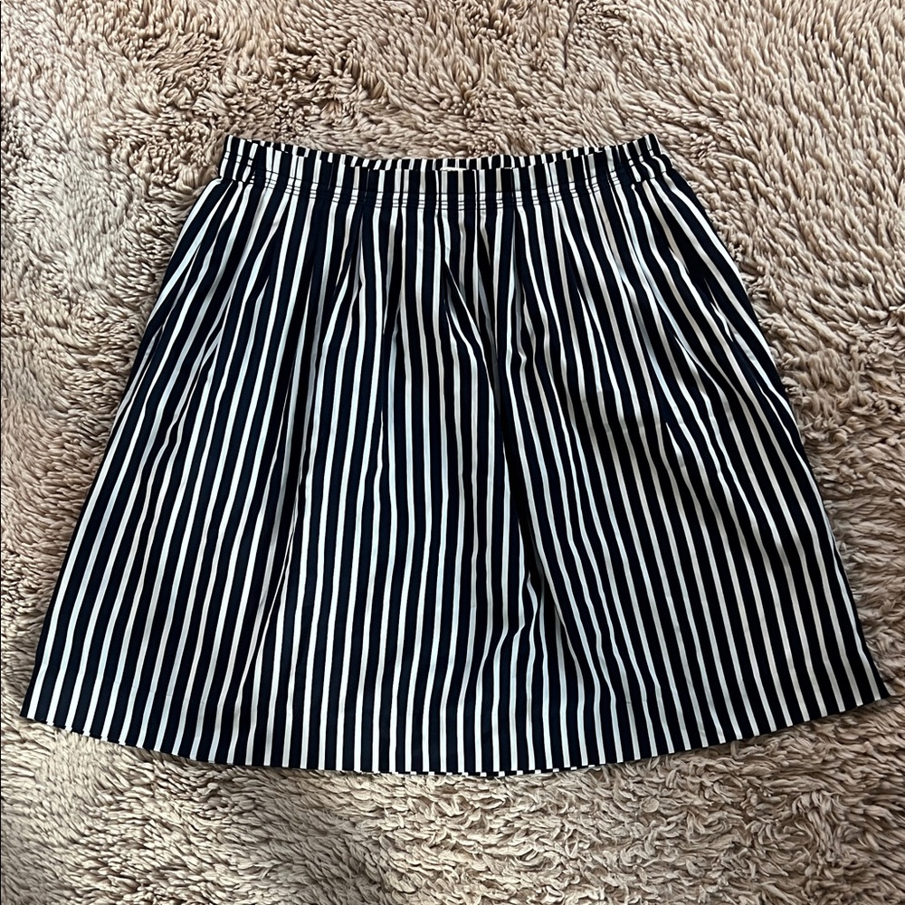 J. Crew Navy and White Striped Skirt-NWOT